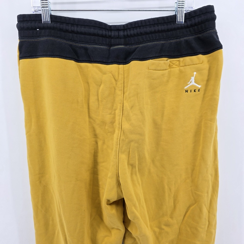 Nike Air Jordan Jumpman Jogger Pants Mens Large Yellow Drawstring Pockets - Picture 8 of 13